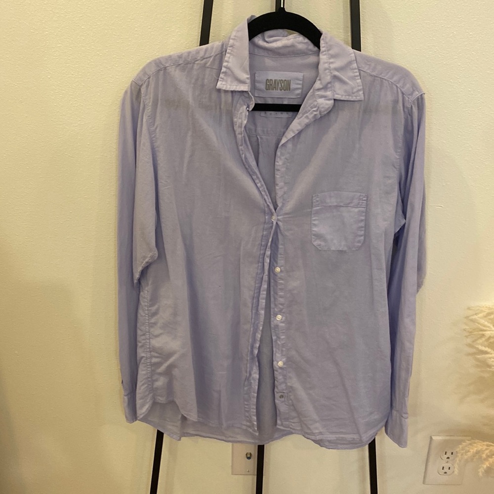 Grayson Button Up - Tissue cotton. Lavender.
